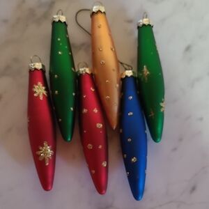 Vintage Festive Multicolor Glass Ornaments Set (111)